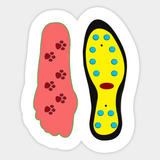 slippers and feet Sticker